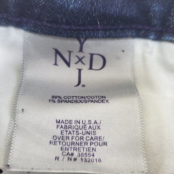 NYDJ Sheri Skinny Ventura Denim Blue Jean Dark Wash Factory Fading Star Print 6P - Picture 7 of 15